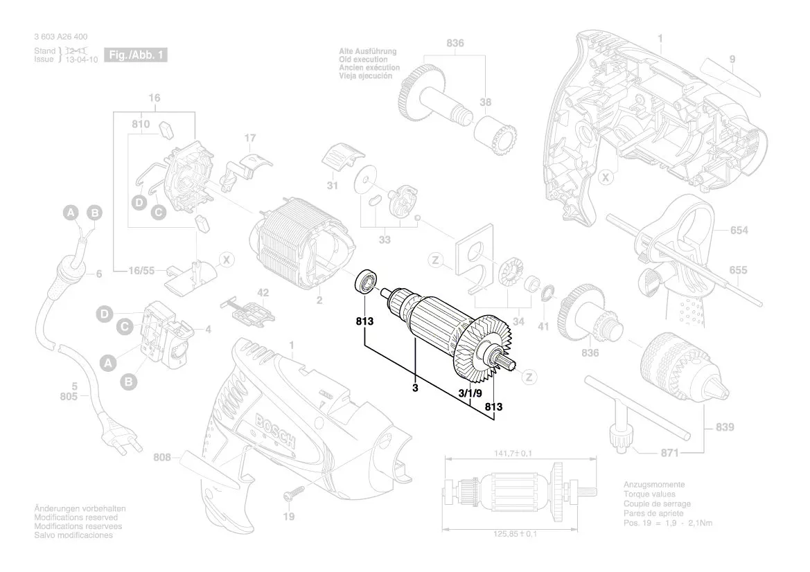 Induit BOSCH réf. 2 609 002 170